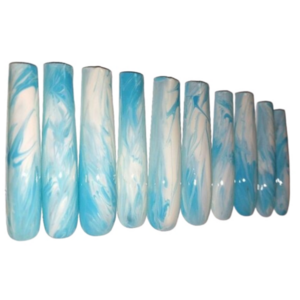 Hand crafted custom 10pc 4xl long acrylic press on nails sz large